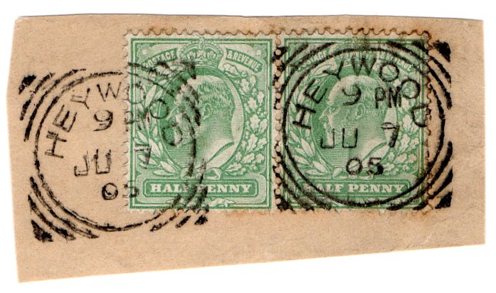 (I.B) Edward VII Postal : Postmark Collection (Heywood)