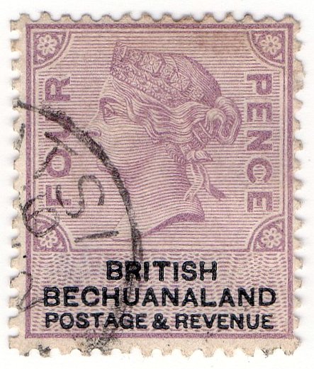 (I.B) British Bechuanaland Revenue : Duty 4d