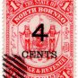 (I.B) British North Borneo Postal : State 4c on $1 OP