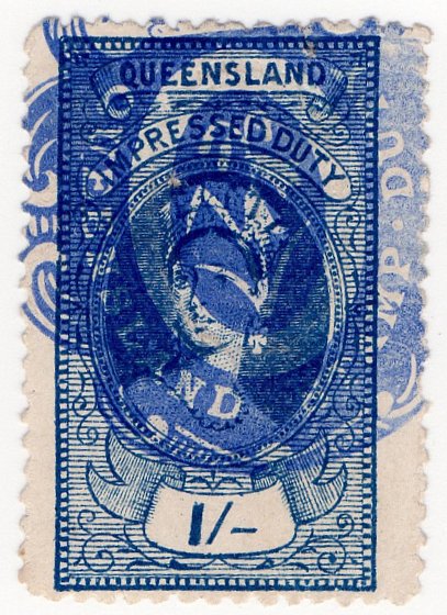 (I.B) Australia - Queensland Revenue : Impressed Duty 1/-