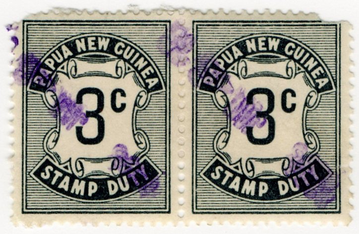 (I.B) Papua New Guinea Revenue : Stamp Duty 6c