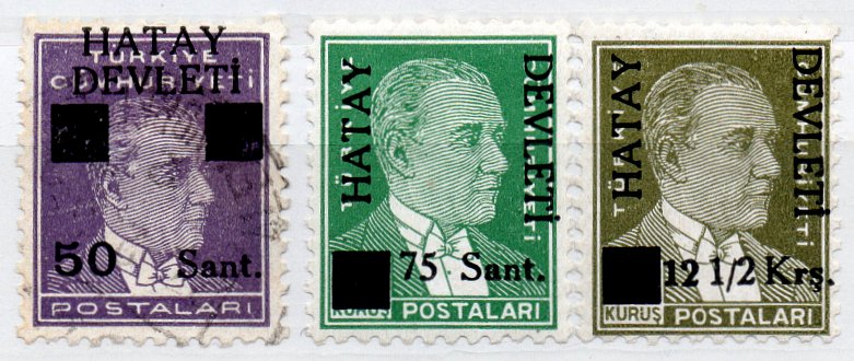 (I.B) Turkey Postal : Hatay Devleti Overprint Collection