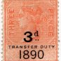 (I.B) QV Revenue : Transfer Duty 3d (1890)