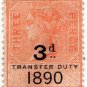 (I.B) QV Revenue : Transfer Duty 3d (1890)