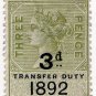 (I.B) QV Revenue : Transfer Duty 3d (1892)