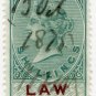 (I.B) QV Revenue : Law Courts (Scotland) 10/- (colour error)