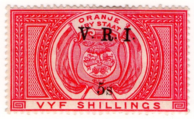 (I.B) Orange Free State Revenue : Duty 5/- (VRI)