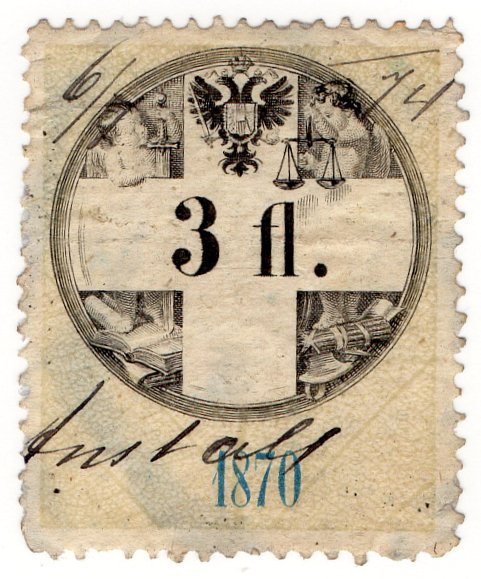 (I.B) Austria/Hungary Revenue : Stempelmarke 3fl