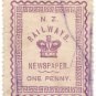 (I.B) New Zealand Railways : Newspaper Stamp 1d