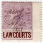 (I.B) QV Revenue : Law Courts (Scotland) 1d (inverted watermark)