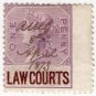 (I.B) QV Revenue : Law Courts (Scotland) 1d (inverted watermark)
