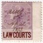 (I.B) QV Revenue : Law Courts (Scotland) 1d (inverted watermark)