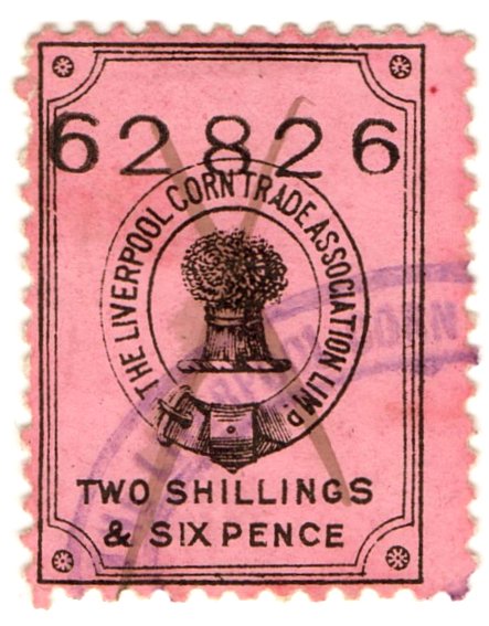 (I.B) Liverpool Corn Trade Association :  Fee Stamp 2/6d