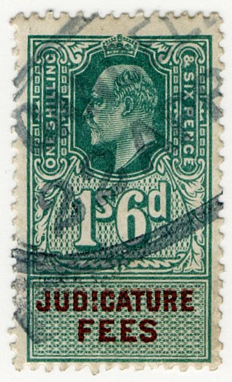 (I.B) Edward VII Revenue : Judicature Fees 1/6d