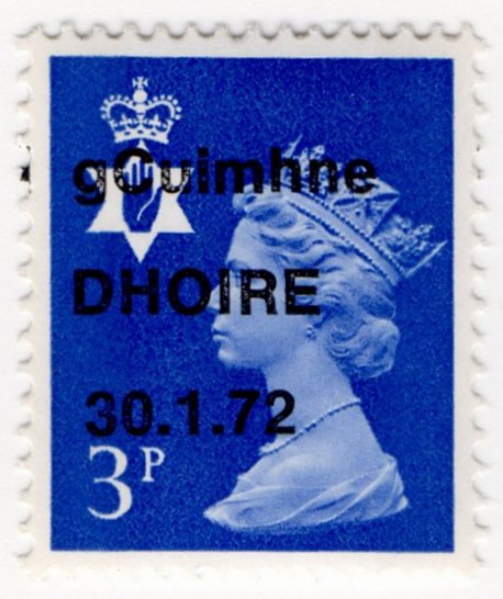 (I.B) Ireland Political : "Remember Derry" Overprint (1972)