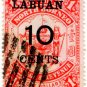 (I.B) Labuan Postal : 10c on $1 Overprint