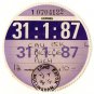(I.B) GB Revenue : Car Tax Disc (Puch Motorcycle 1987)