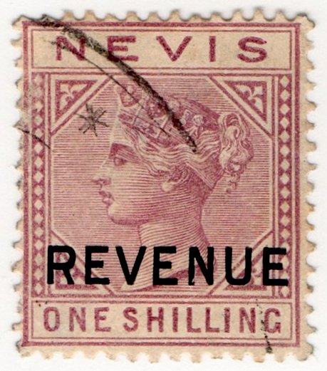 (I.B) Nevis Revenue : Duty Stamp 1/-