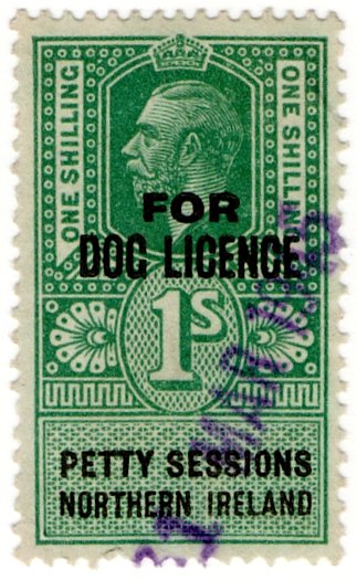 (I.B) George V Revenue : Dog Licence (Northern Ireland) 1/-