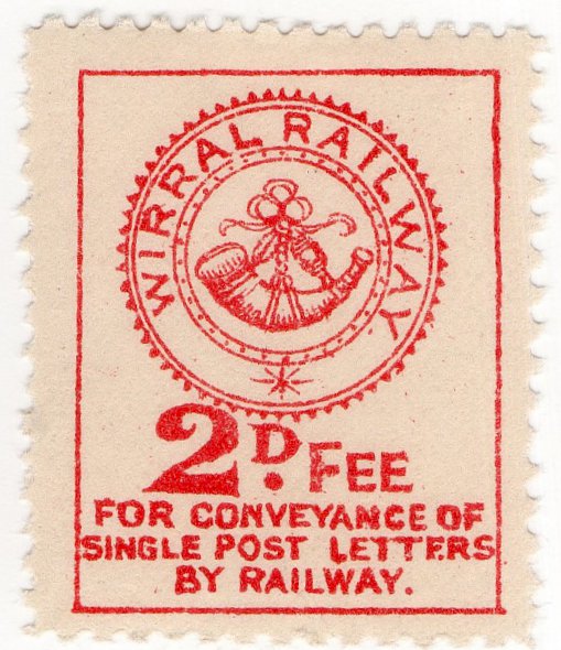 (I.B) Wirral Railway : Letter Stamp 2d