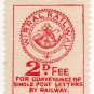 (I.B) Wirral Railway : Letter Stamp 2d