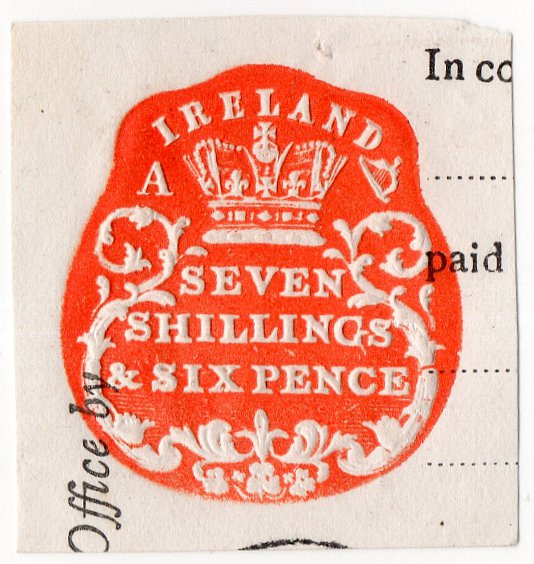 (I.B) QV Revenue : Ireland Impressed Duty 7/6d