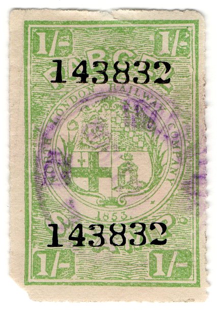 (I.B) North London Railway : Parcel 1/-