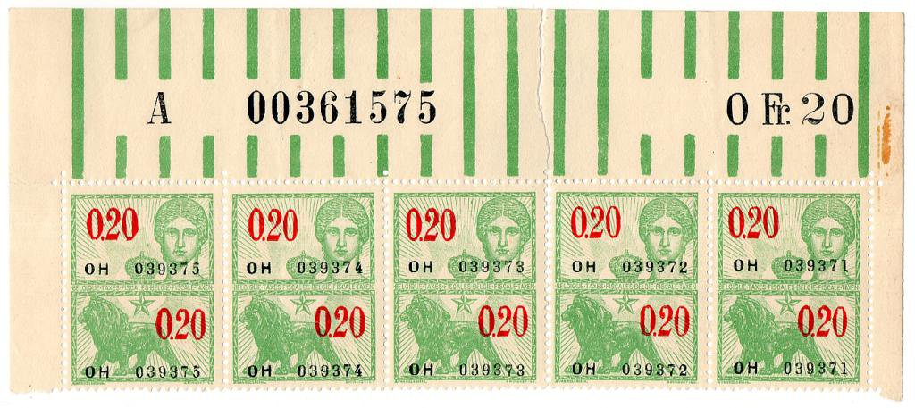 (I.B) Belgium Revenue : Duty 20c