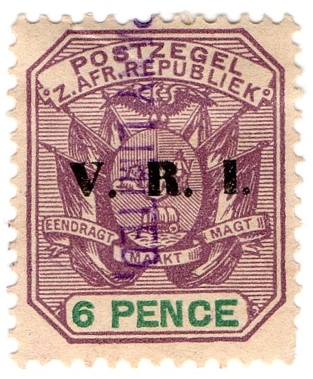 (I.B) Transvaal Revenue : Duty 6d (VRI)