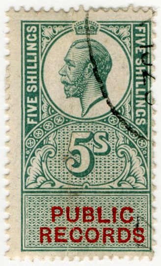 (I.B) George V Revenue : Public Records 5/-