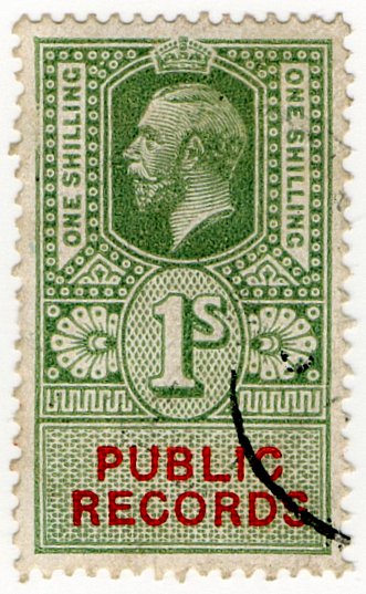 (I.B) George V Revenue : Public Records 1/-