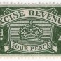 (I.B) Excise Revenue : 4d Grey-Green (1934)