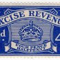 (I.B) Excise Revenue : 4½d Blue (1934)