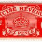(I.B) Excise Revenue : 6d Vermillion (1916)