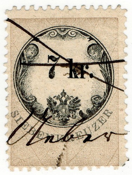 (I.B) Austria/Hungary Revenue : Stempelmarke 7 Kr
