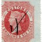 (I.B) QV Revenue : Customs Duty 1/6d (simple anchor watermark)