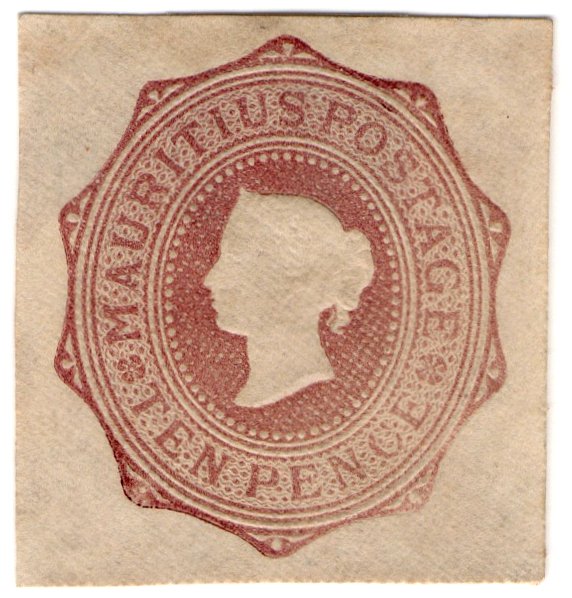 (I.B) Mauritius Postal : Embossed Die 10d