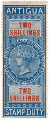 (I.B) Antigua Revenue : Duty Stamp 2/-