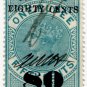 (I.B) Ceylon Revenue : Foreign Bill 80c on 1R 50c OP