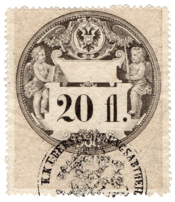(I.B) Austria/Hungary Revenue : Stempelmarke 20 fl