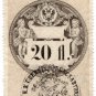 (I.B) Austria/Hungary Revenue : Stempelmarke 20 fl