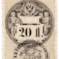 (I.B) Austria/Hungary Revenue : Stempelmarke 20 fl