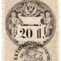 (I.B) Austria/Hungary Revenue : Stempelmarke 20 fl