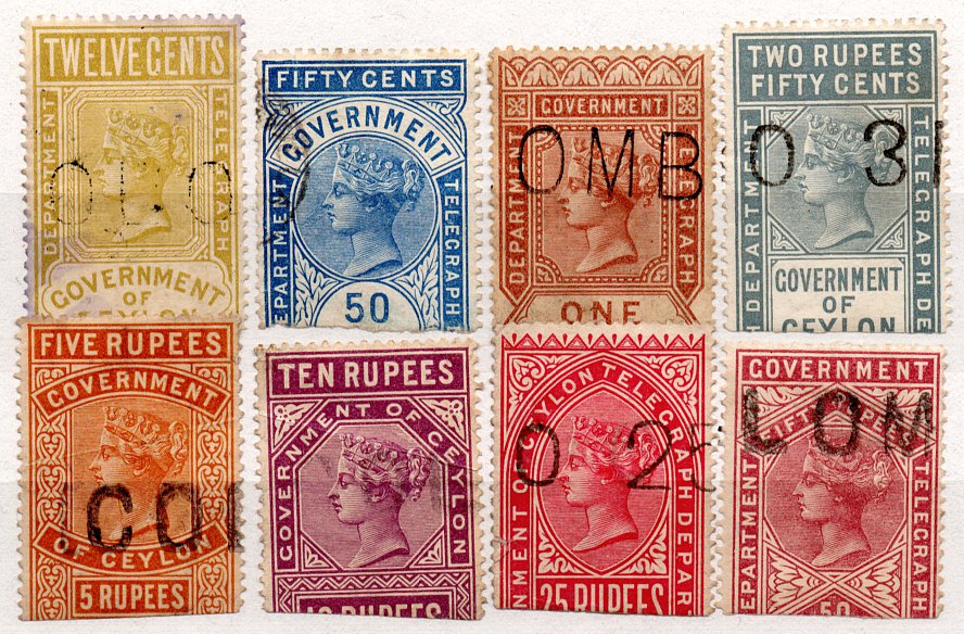 (I.B) Ceylon Telegraphs : QV Collection (1881)