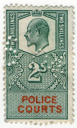 (I.B) Edward VII Revenue : Police Courts 2/-