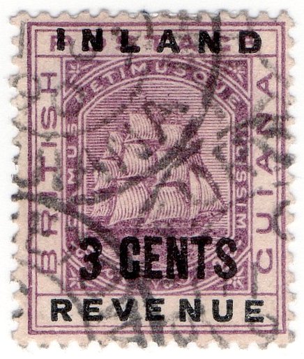 (I.B) British Guiana Revenue : Inland Revenue 3c