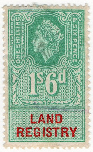 (I.B) Elizabeth II Revenue : Land Registry 1/6d