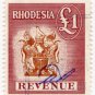 (I.B) Rhodesia Revenue : Duty Stamp £1