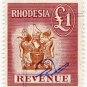 (I.B) Rhodesia Revenue : Duty Stamp £1