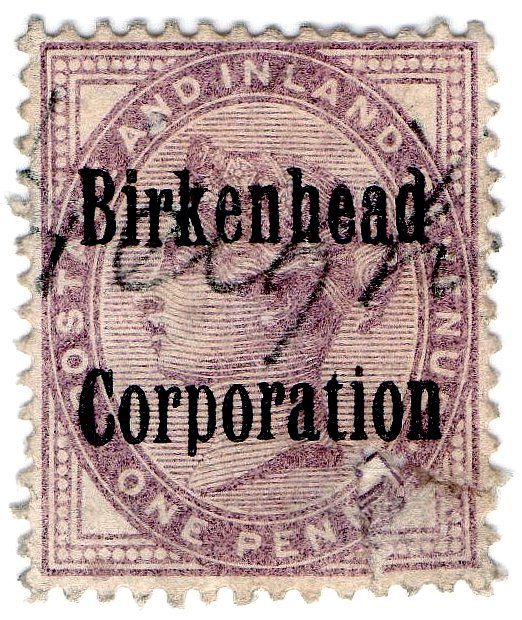(I.B) QV Commercial Overprint : Birkenhead Corporation
